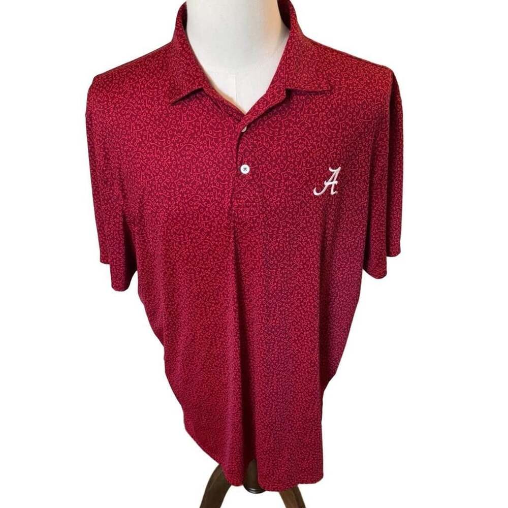 Southern Tide Alabama Crimson Tide Performance Polo XL X’s And O’s Red